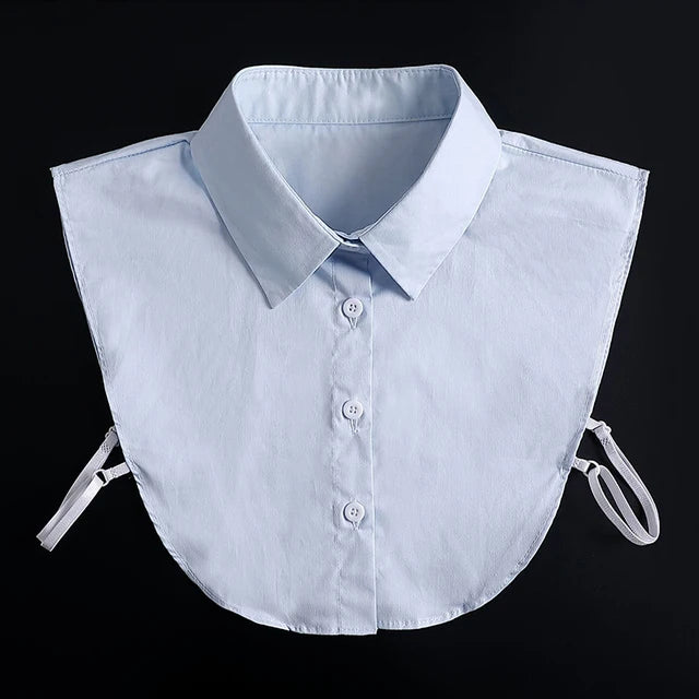Fashion 2025 Front Tie White Fake Collar for Women Stand Detachable Collar Fake Girls Vintage Lace Ladies False Blouse Collar