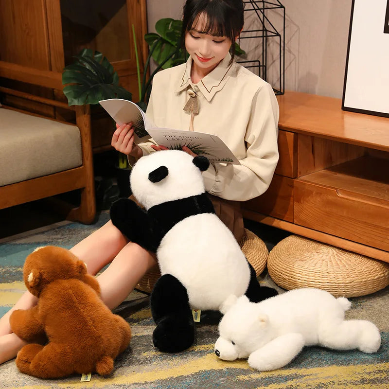 Panda Plush Comfort Soft Animal Plush Raccoon Fox Bear Floor Cushion Birthday Gifts Soft Pillow Toys for Girls Gift Room Decor