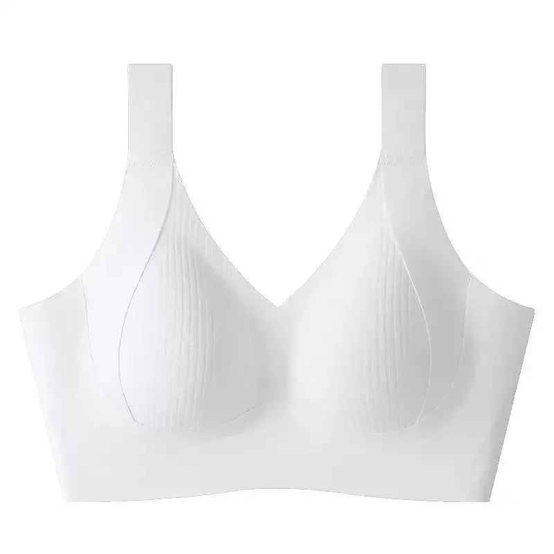 Women Widened Lifting Non Slip Shoulder Strap Bra Simple and Casual No Trace Beautiful Back Full Cup Size Adjustable Underwear