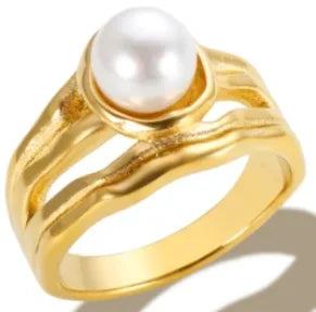 Stainless Steel Ring for Women Inlaid Zircon Rings Waterproof Romantic Fashion Jewelry